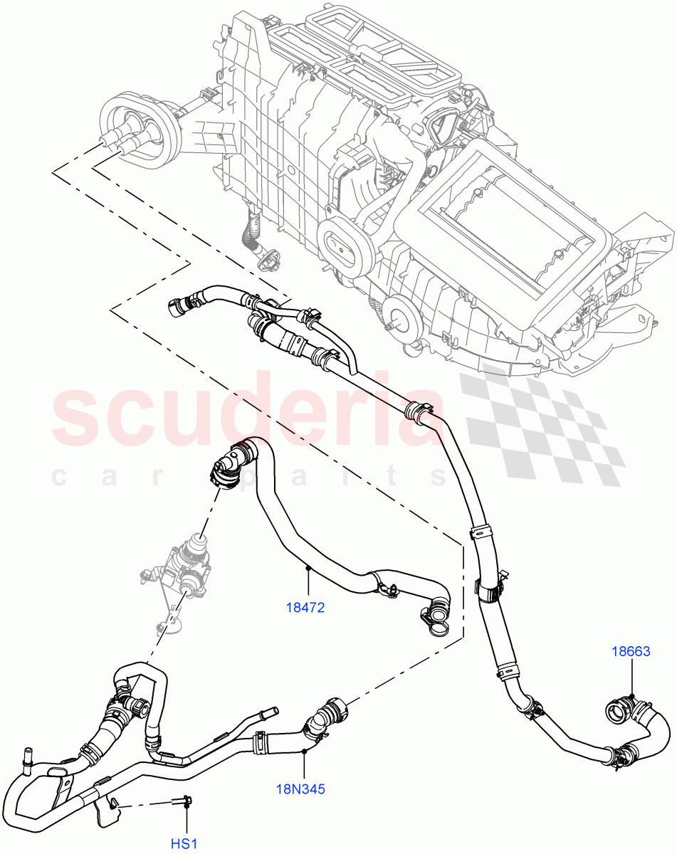 Heater Hoses(3.0L AJ20P6 Petrol High,Less Heater,With Ptc Heater)((V)FROMMA000001) of Land Rover Land Rover Range Rover Velar (2017+) [5.0 OHC SGDI SC V8 Petrol]