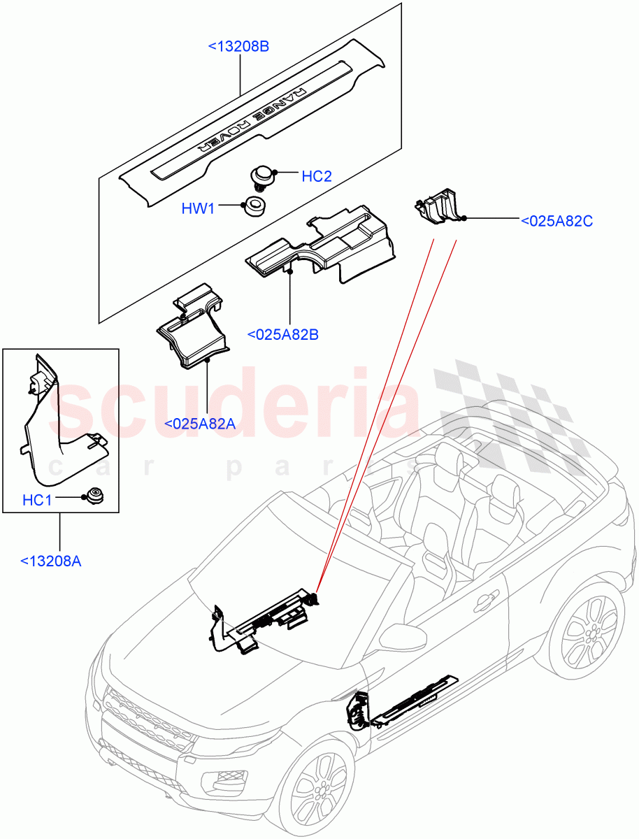 Side Trim(2 Door Convertible,Halewood (UK)) of Land Rover Land Rover Range Rover Evoque (2012-2018) [2.2 Single Turbo Diesel]