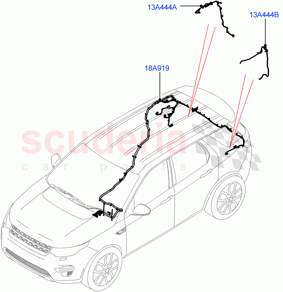 Electrical Wiring - Body And Rear(Audio/Navigation/Entertainment)(Halewood (UK))((V)TOKH999999) of Land Rover Land Rover Discovery Sport (2015+) [2.0 Turbo Petrol AJ200P]
