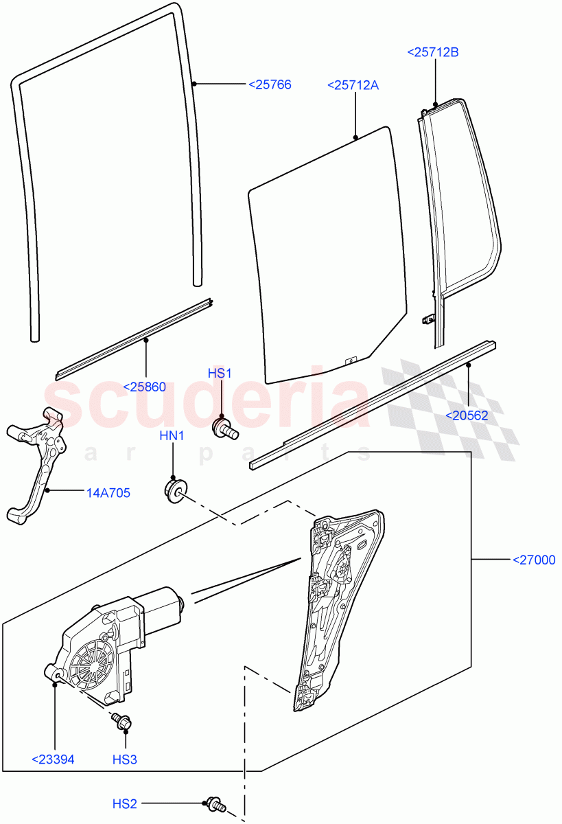 Rear Door Glass And Window Controls((V)FROMAA000001) of Land Rover Land Rover Discovery 4 (2010-2016) [5.0 OHC SGDI NA V8 Petrol]