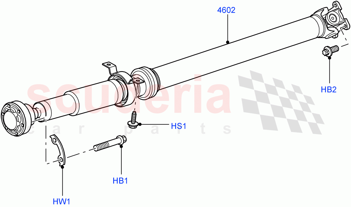 Drive Shaft - Rear Axle Drive(Propshaft)((V)FROMAA000001) of Land Rover Land Rover Discovery 4 (2010-2016) [3.0 Diesel 24V DOHC TC]