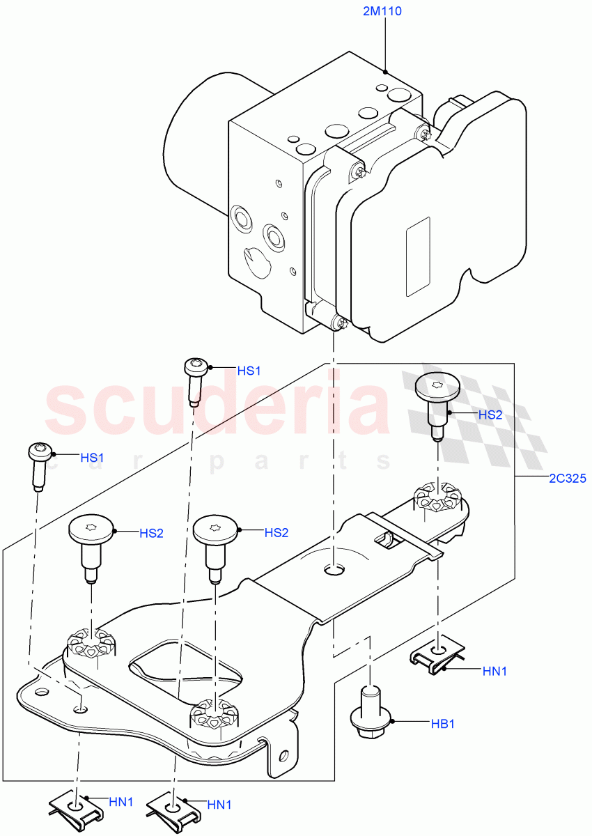 Anti-Lock Braking System(ABS Modulator, Solihull Plant Build)((V)FROMHA000001) of Land Rover Land Rover Discovery 5 (2017+) [3.0 DOHC GDI SC V6 Petrol]