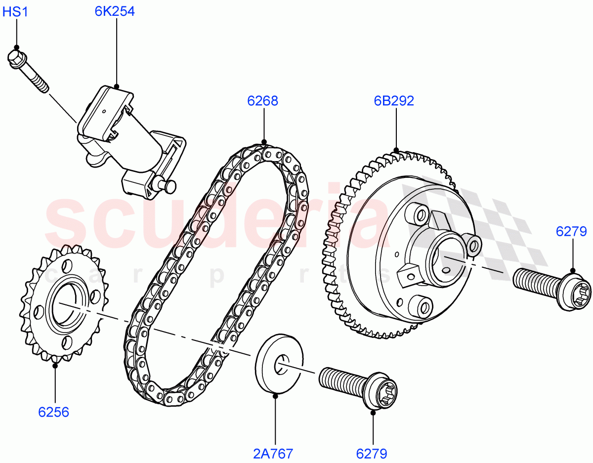 Timing Gear(Upper)(AJ Petrol 4.4 V8 EFI (220KW)) of Land Rover Land Rover Range Rover Sport (2005-2009) [4.4 AJ Petrol V8]