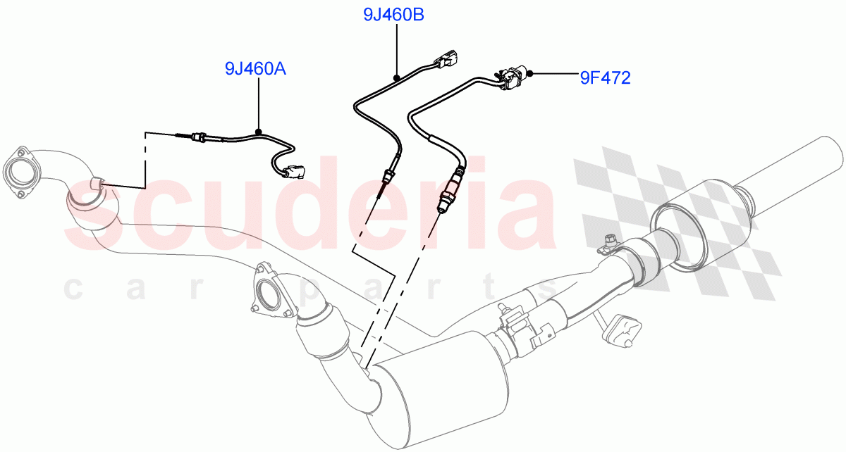 Exhaust Sensors And Modules(3.0L 24V DOHC V6 TC Diesel,Euro Stage 4 Emissions)((V)FROMAA000001) of Land Rover Land Rover Discovery 4 (2010-2016) [3.0 Diesel 24V DOHC TC]