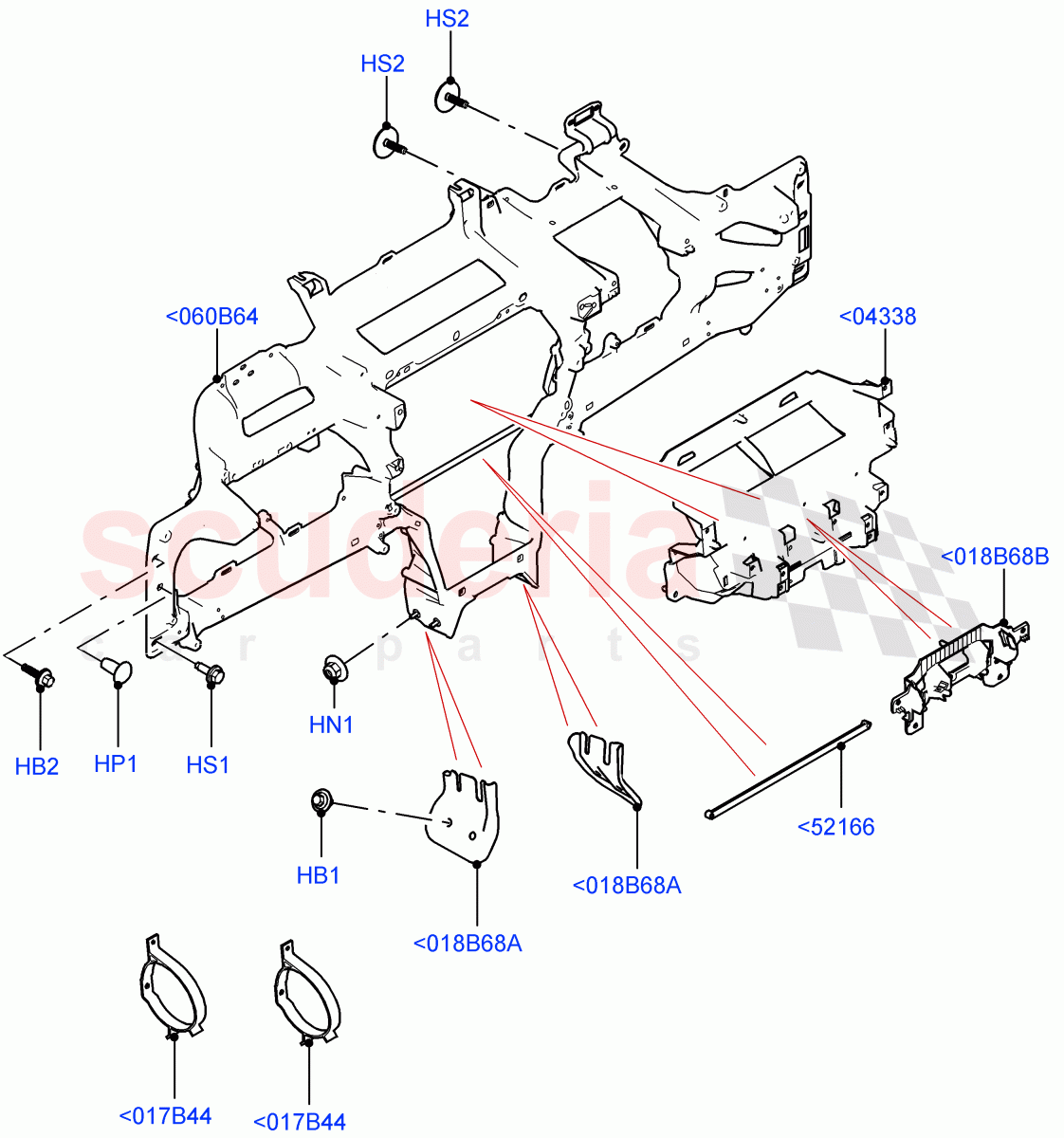 Instrument Panel(Internal Components)(Itatiaia (Brazil)) of Land Rover Land Rover Range Rover Evoque (2019+) [2.0 Turbo Diesel AJ21D4]