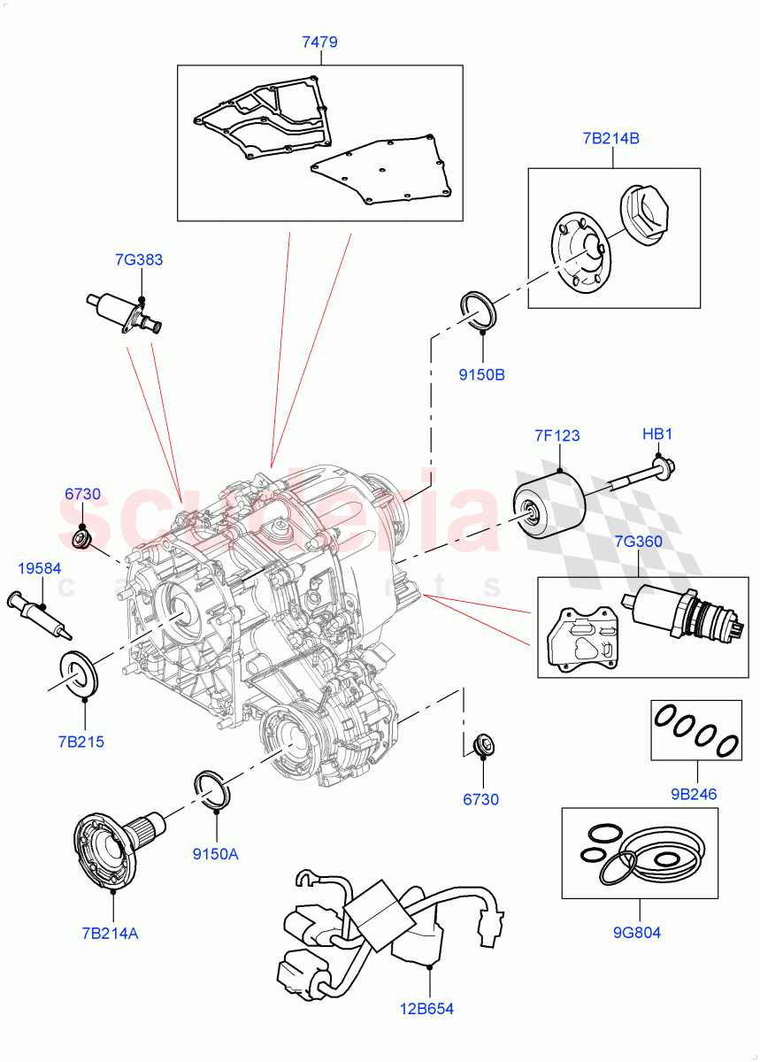 Transfer Drive Components(Nitra Plant Build)(With 1 Speed Transfer Case)((V)FROMM2000001) of Land Rover Land Rover Discovery 5 (2017+) [3.0 I6 Turbo Diesel AJ20D6]