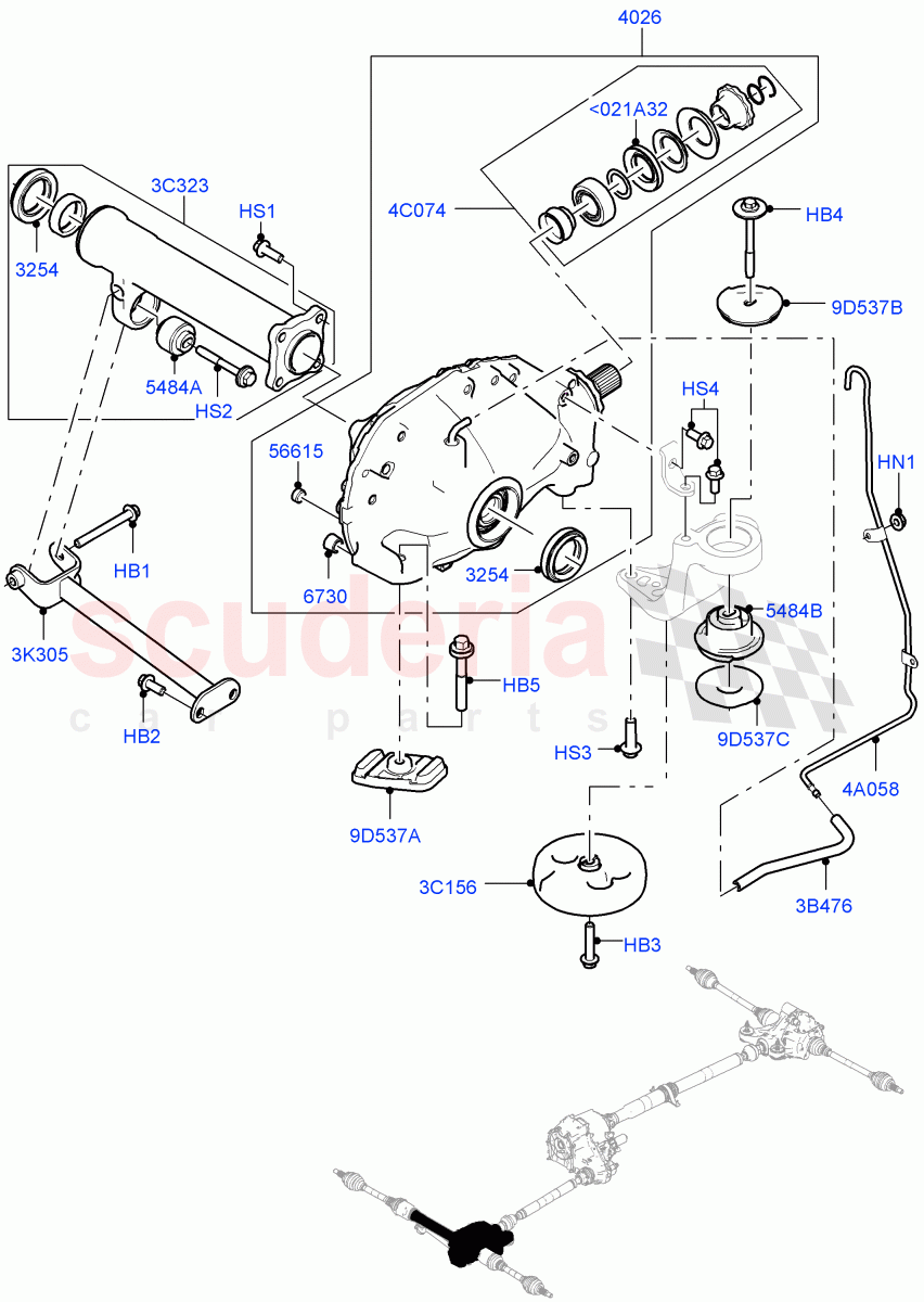 Front Axle Case(With Petrol Engines) of Land Rover Land Rover Range Rover (2012-2021) [3.0 DOHC GDI SC V6 Petrol]