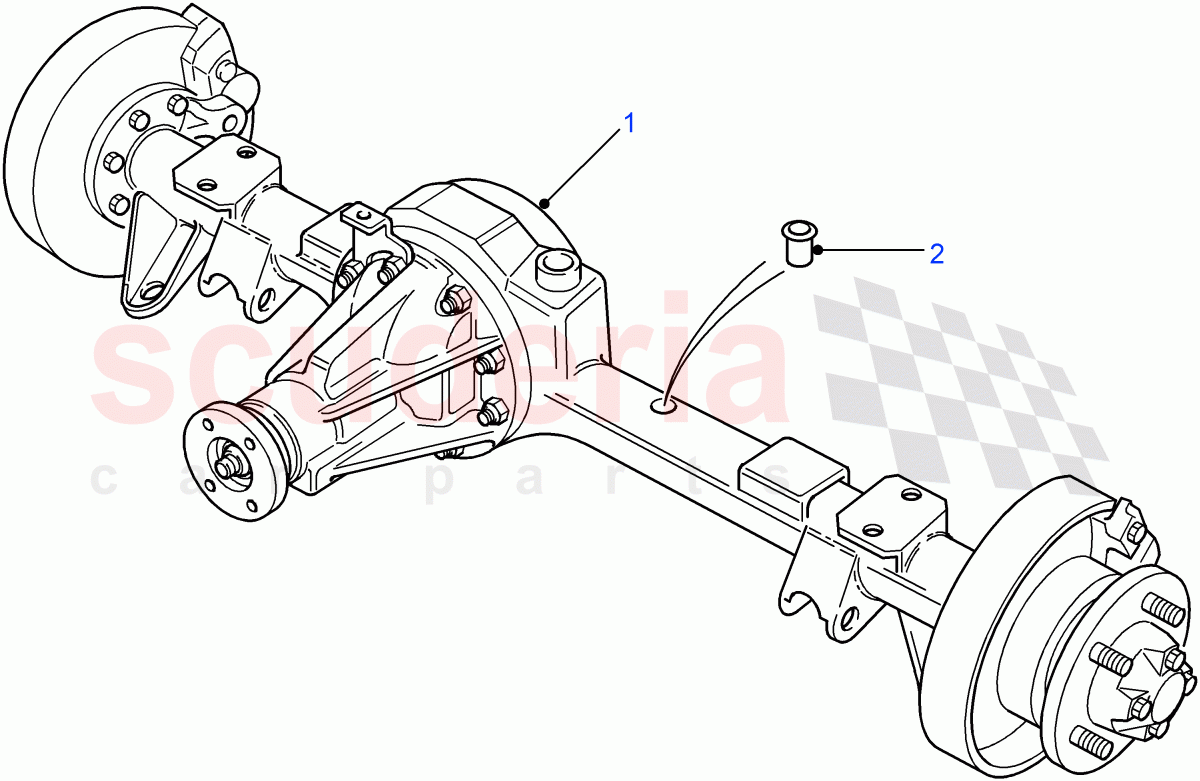 Rear Axle Assembly(110" Wheelbase)((V)FROM7A000001) of Land Rover Land Rover Defender (2007-2016)