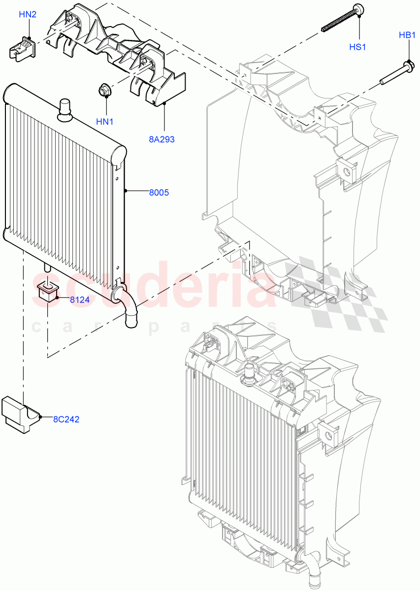 Radiator/Coolant Overflow Container(Auxiliary Unit)(3.0L DOHC GDI SC V6 PETROL) of Land Rover Land Rover Range Rover Sport (2014+) [3.0 DOHC GDI SC V6 Petrol]
