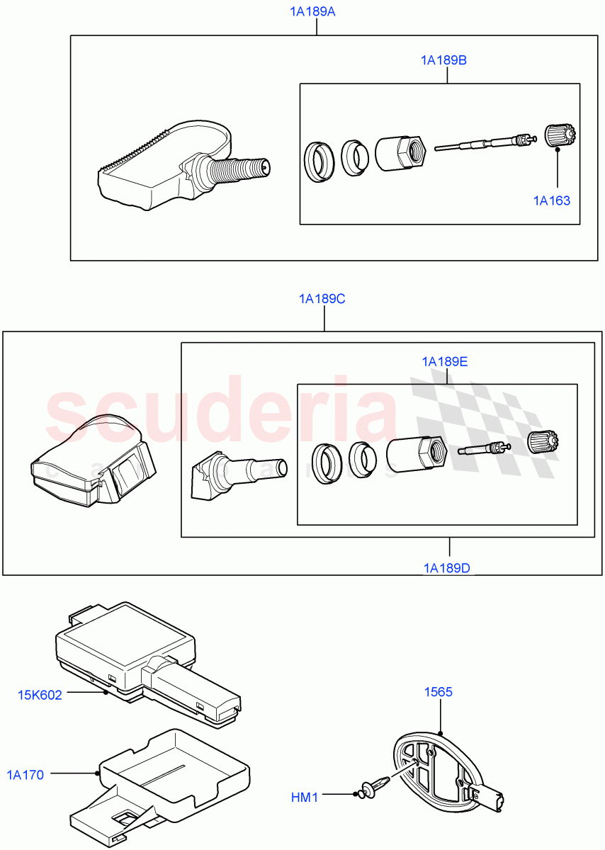 Tyre Pressure Monitor System(Tyre Pressure Sensors - 315 MHZ,Tyre Pressure Sensors - 433 MHZ)((V)FROMAA000001) of Land Rover Land Rover Discovery 4 (2010-2016) [2.7 Diesel V6]