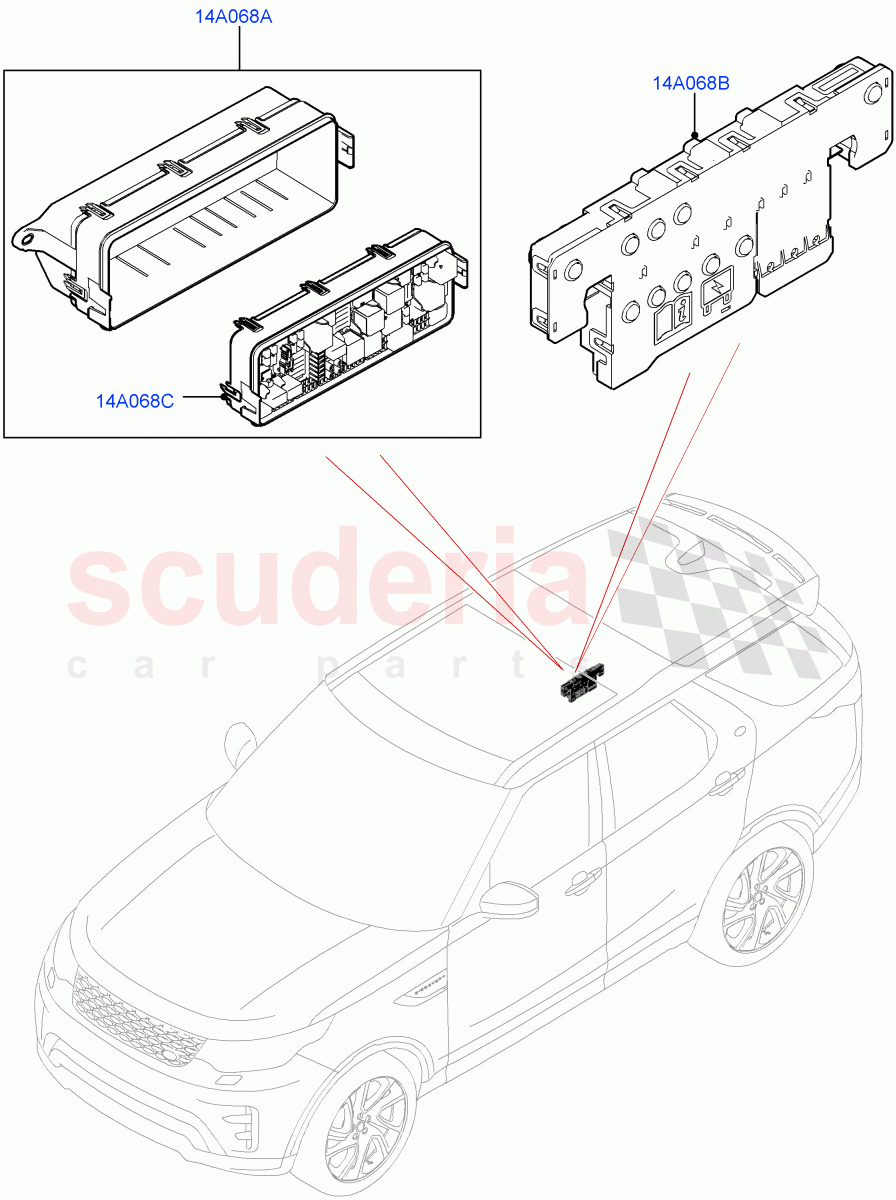 Fuses, Holders And Circuit Breakers(Rear, Solihull Plant Build)((V)FROMHA000001) of Land Rover Land Rover Discovery 5 (2017+) [3.0 I6 Turbo Diesel AJ20D6]