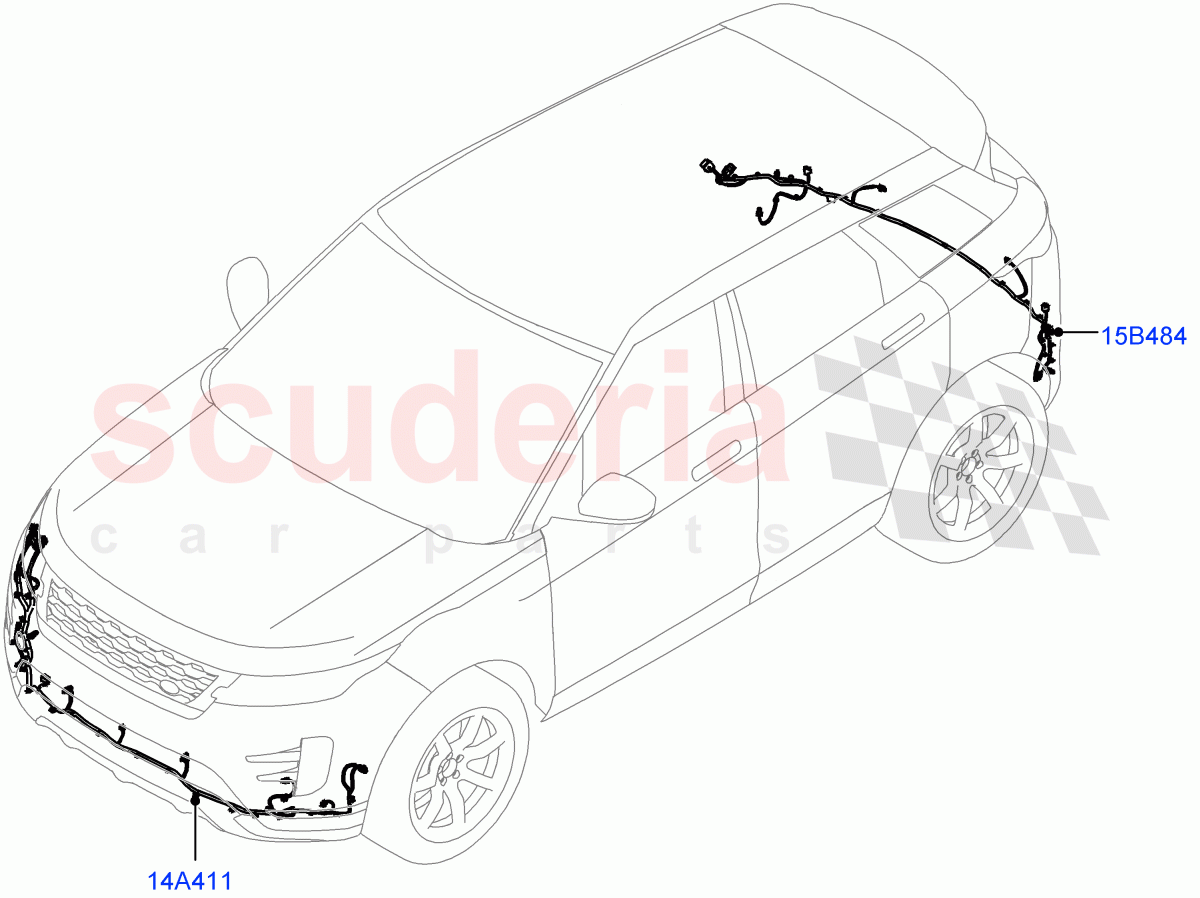 Electrical Wiring - Body And Rear(Bumper)(Itatiaia (Brazil)) of Land Rover Land Rover Range Rover Evoque (2019+) [2.0 Turbo Petrol AJ200P]