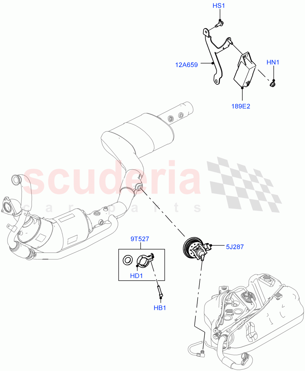 Exhaust Fluid Injection System(Injector and Control Unit)(3.0 V6 Diesel,With Diesel Exh Fluid Emission Tank)((V)FROMGA000001) of Land Rover Land Rover Range Rover (2012-2021) [3.0 Diesel 24V DOHC TC]