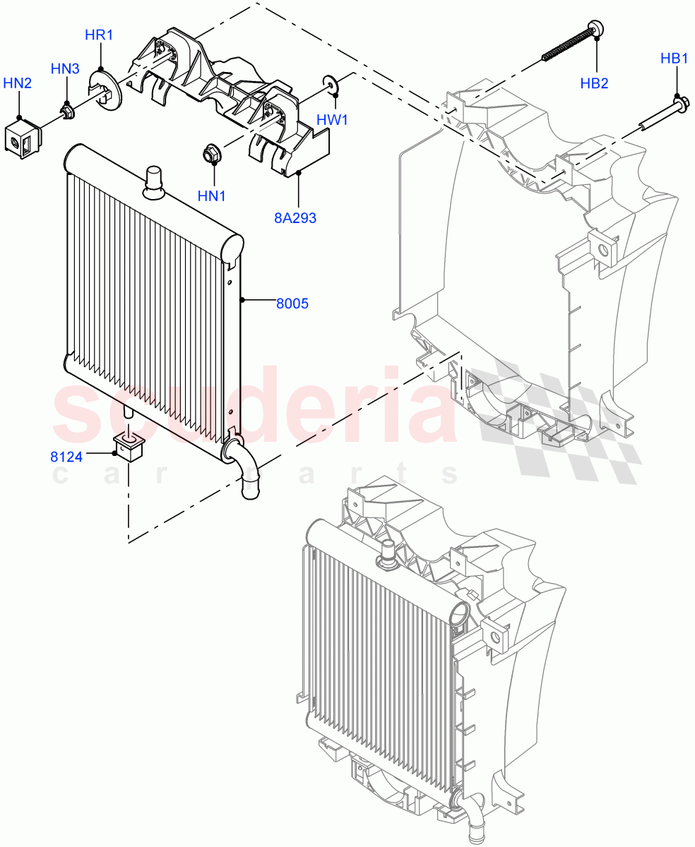 Radiator/Coolant Overflow Container(Auxiliary Unit)(3.0L AJ20D6 Diesel High,8 Speed Auto Trans ZF 8HP76)((V)FROMLA000001) of Land Rover Land Rover Range Rover Sport (2014+) [3.0 I6 Turbo Diesel AJ20D6]
