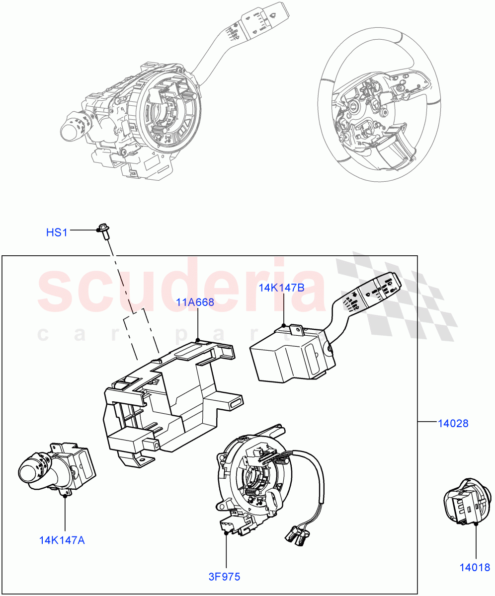 Switches(Steering Column)(Halewood (UK)) of Land Rover Land Rover Discovery Sport (2015+) [2.2 Single Turbo Diesel]