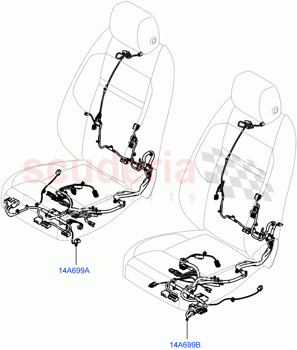 Wiring - Seats(Itatiaia (Brazil)) of Land Rover Land Rover Range Rover Evoque (2019+) [2.0 Turbo Petrol AJ200P]