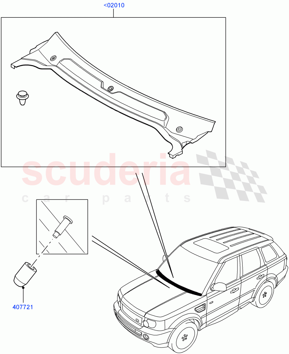Cowl/Panel And Related Parts((V)FROMAA000001) of Land Rover Land Rover Range Rover Sport (2010-2013) [5.0 OHC SGDI NA V8 Petrol]