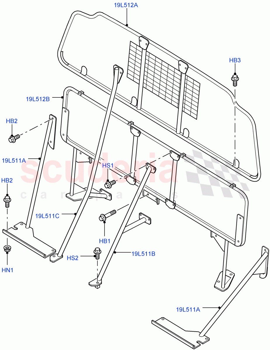 Partition(Commercial)(With 2 Seat Configuration)((V)FROMAA000001) of Land Rover Land Rover Discovery 4 (2010-2016) [3.0 DOHC GDI SC V6 Petrol]