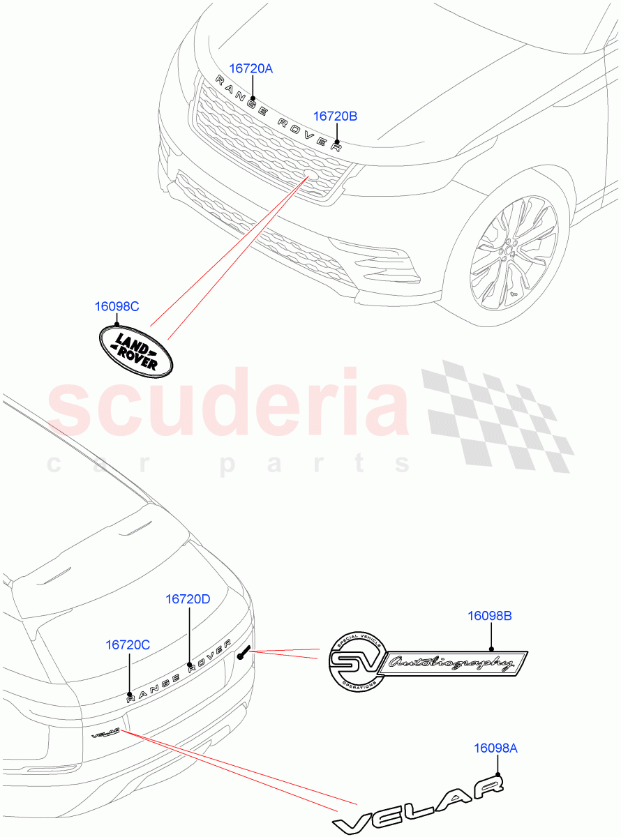 Name Plates(5.0L P AJ133 DOHC CDA S/C Enhanced,Limited Package)((V)FROMKA000001) of Land Rover Land Rover Range Rover Velar (2017+) [3.0 I6 Turbo Petrol AJ20P6]