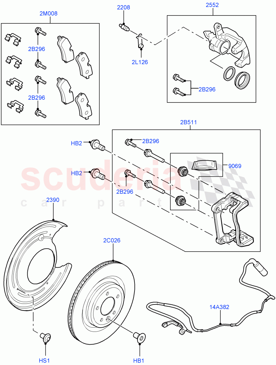 Rear Brake Discs And Calipers(Front Disc And Caliper Size 19,Disc And Caliper Size-Frt 19/RR 19)((V)FROMGA285153) of Land Rover Land Rover Range Rover (2012-2021) [5.0 OHC SGDI NA V8 Petrol]
