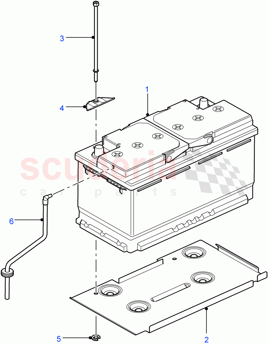 Battery And Mountings((V)FROM7A000001) of Land Rover Land Rover Defender (2007-2016)
