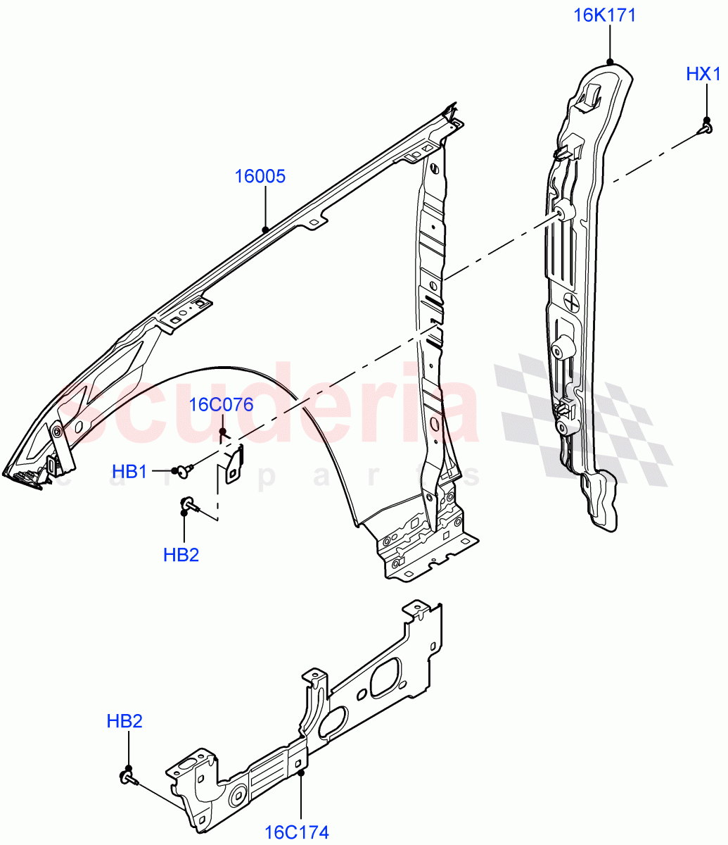 Dash Panel And Front Fenders of Land Rover Land Rover Range Rover (2022+) [3.0 I6 Turbo Diesel AJ20D6]