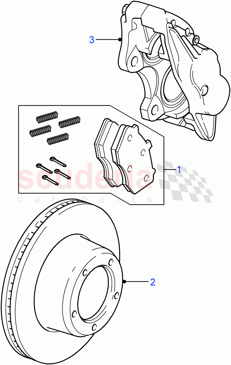 Front Brake Discs And Calipers of Land Rover Land Rover Defender (2007-2016)