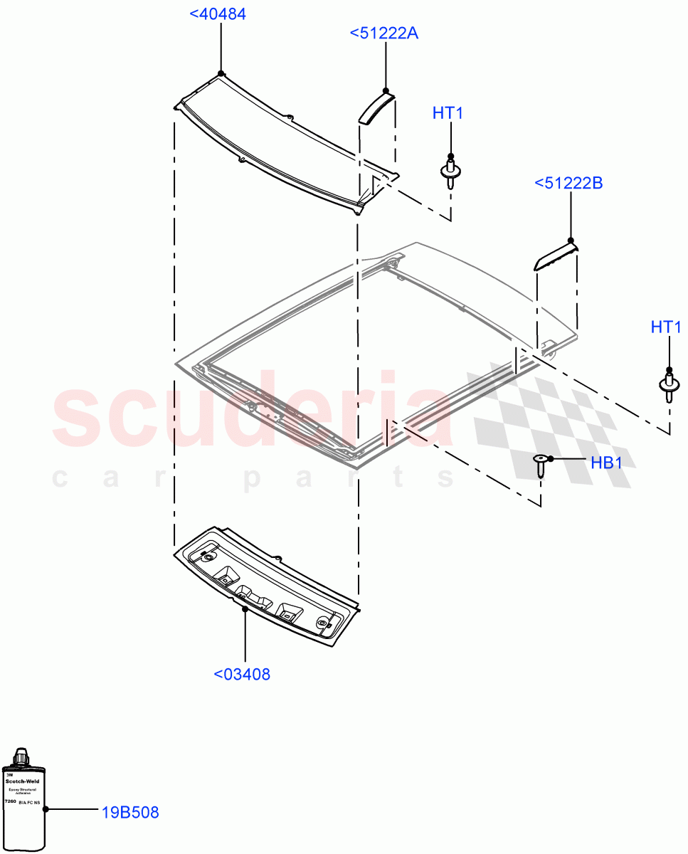Roof - Sheet Metal(With Roof Conversion-Panorama Roof,Halewood (UK)) of Land Rover Land Rover Range Rover Evoque (2012-2018) [2.0 Turbo Petrol GTDI]