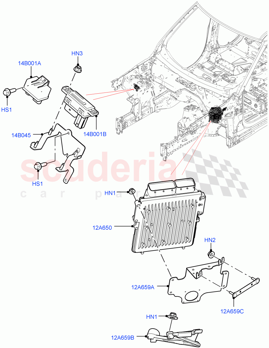 Engine Modules And Sensors(Solihull Plant Build)(3.0 V6 Diesel)((V)FROMHA000001) of Land Rover Land Rover Discovery 5 (2017+) [3.0 Diesel 24V DOHC TC]
