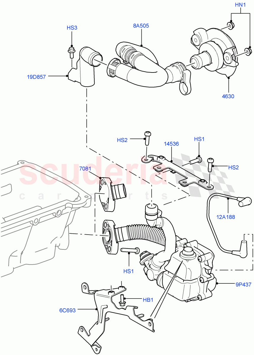 Inlet Manifold(Symposer (Resonator))(5.0L OHC SGDI SC V8 Petrol - AJ133)((V)FROMAA000001) of Land Rover Land Rover Range Rover Sport (2010-2013) [5.0 OHC SGDI SC V8 Petrol]