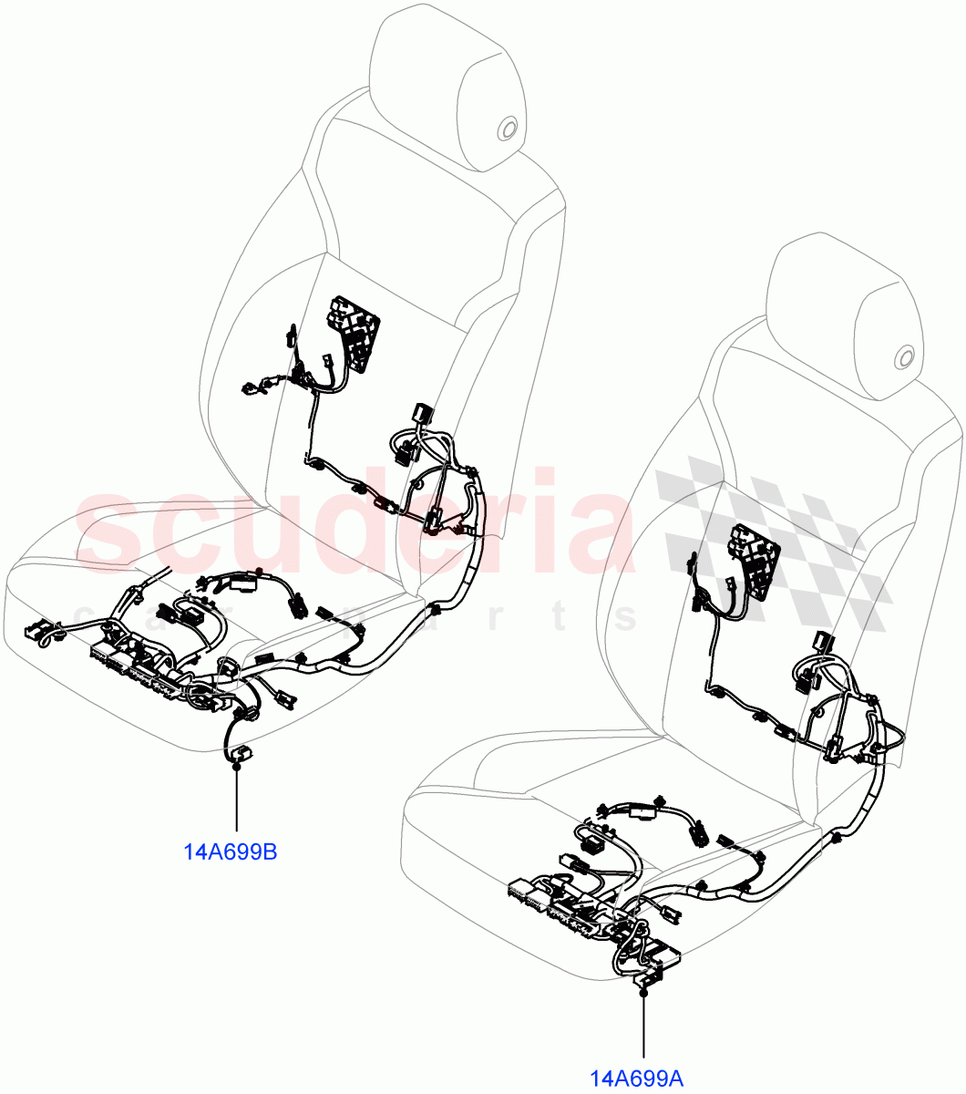 Wiring - Seats((V)FROMP2000001) of Land Rover Land Rover Discovery 5 (2017+) [3.0 Diesel 24V DOHC TC]