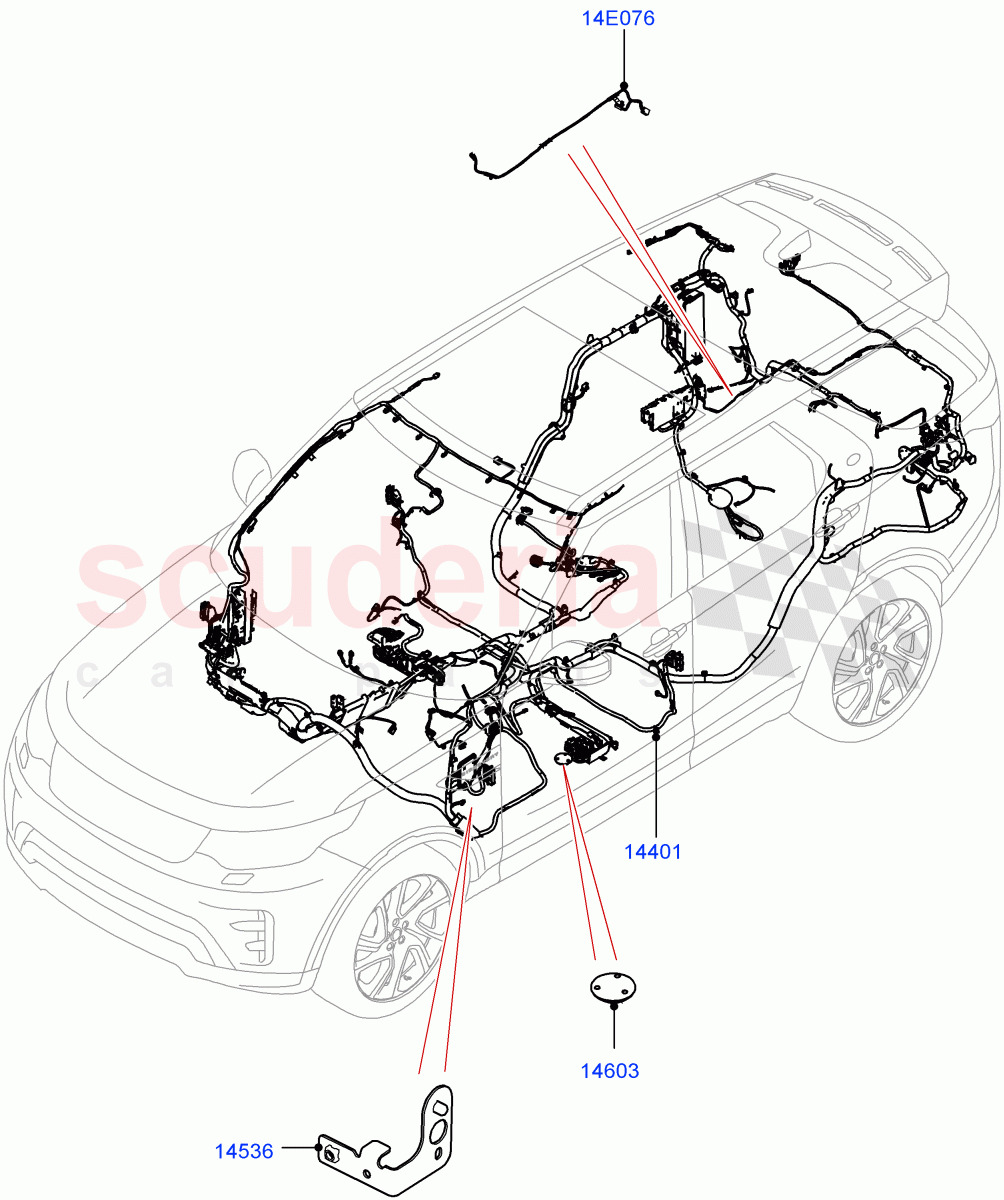 Main Harness(Solihull Plant Build)((V)FROMHA000001) of Land Rover Land Rover Discovery 5 (2017+) [3.0 I6 Turbo Diesel AJ20D6]