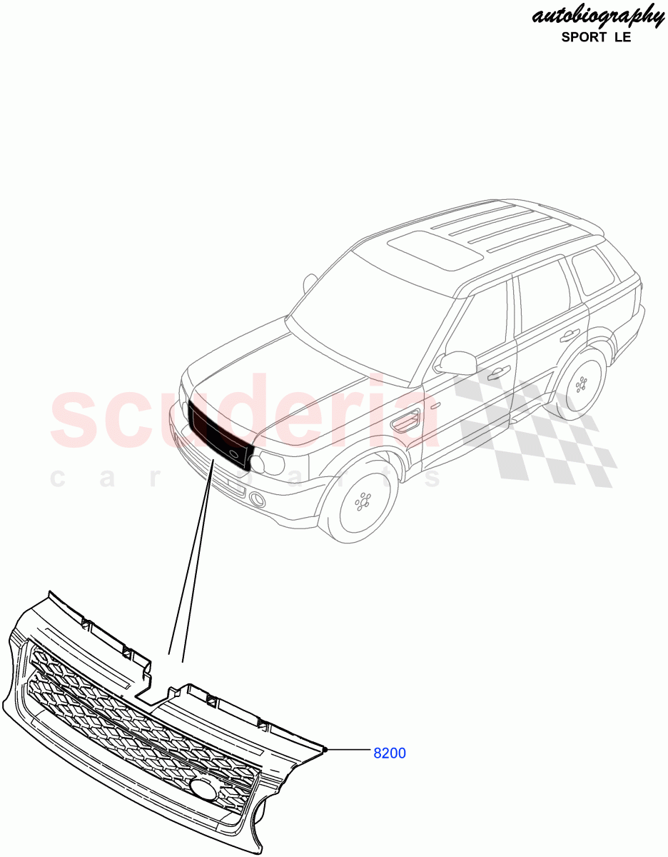 Radiator Grille And Front Bumper(Autobiography Sport LE)((V)FROMCA000001) of Land Rover Land Rover Range Rover Sport (2010-2013) [3.0 Diesel 24V DOHC TC]
