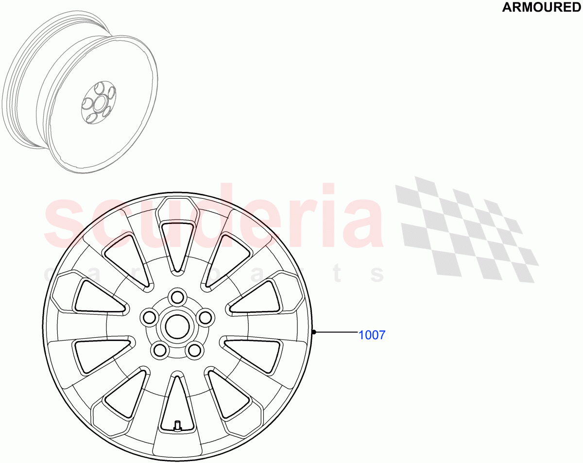 Wheels(Armoured)((V)FROMEA000001) of Land Rover Land Rover Range Rover (2012-2021) [4.4 DOHC Diesel V8 DITC]