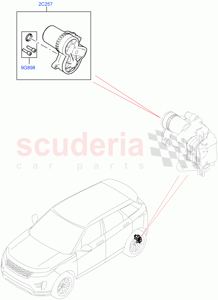 Parking Brake(Itatiaia (Brazil),Less Electric Engine Battery,Electric Engine Battery-MHEV) of Land Rover Land Rover Range Rover Evoque (2019+) [2.0 Turbo Diesel]