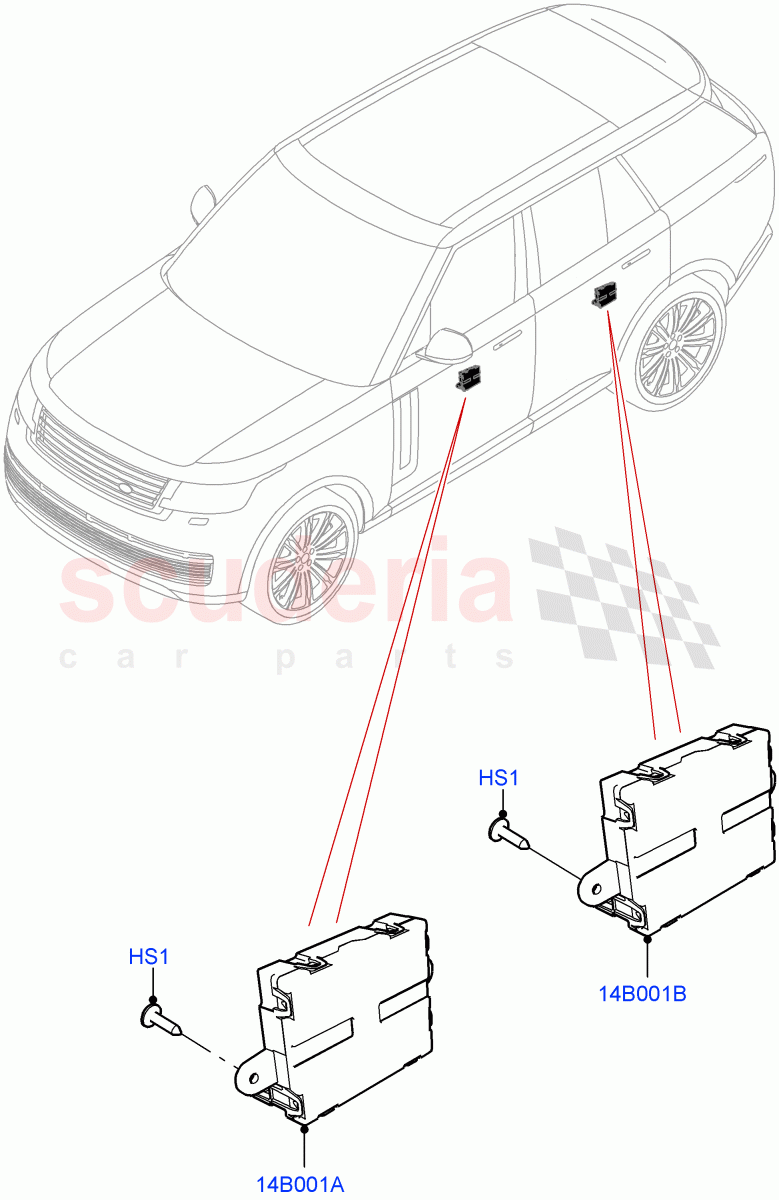 Vehicle Modules And Sensors(Door) of Land Rover Land Rover Range Rover (2022+) [3.0 I6 Turbo Petrol AJ20P6]