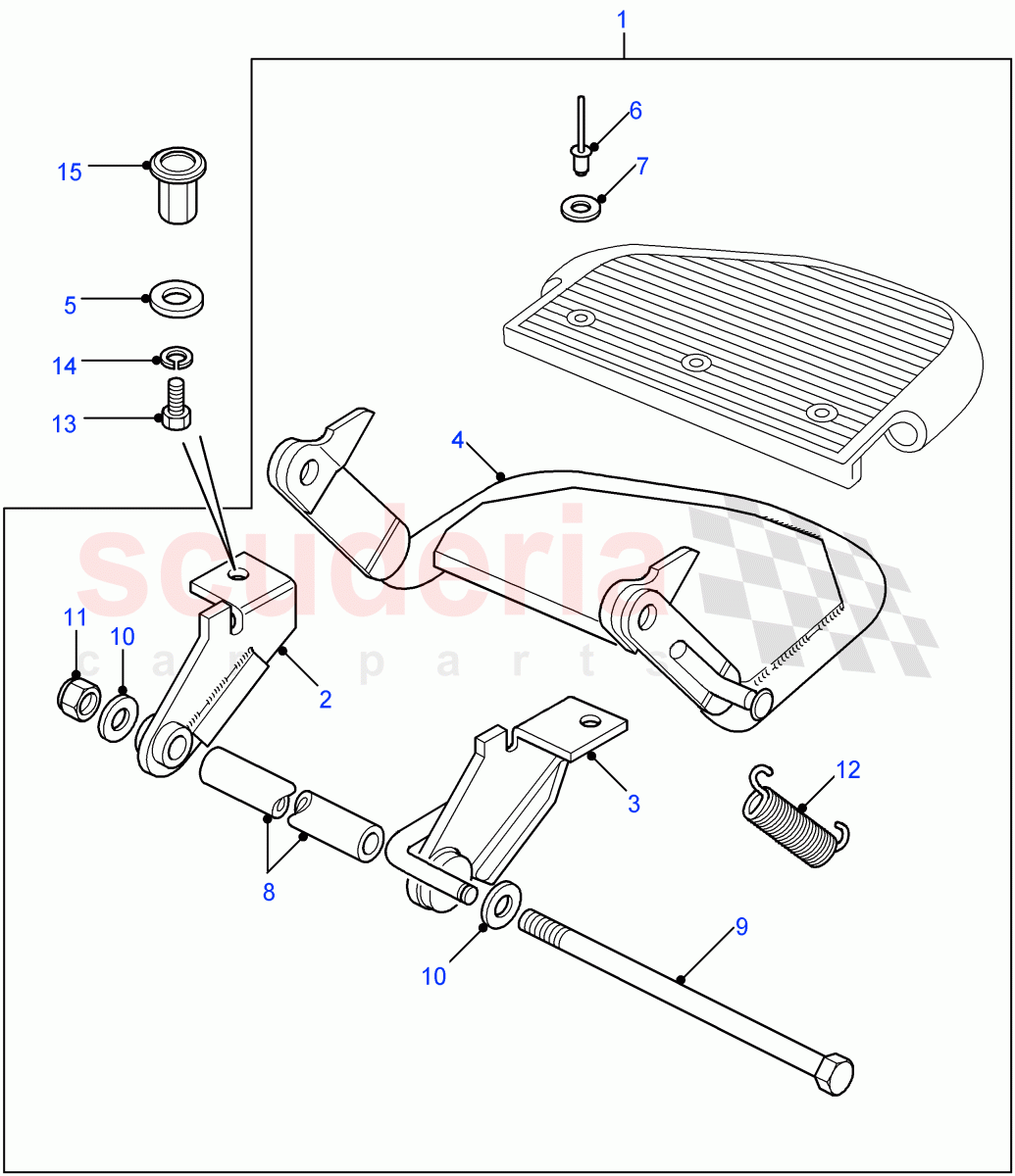 Step Assembly-Rear End Door((V)FROM7A000001) of Land Rover Land Rover Defender (2007-2016)