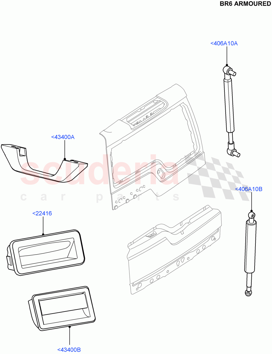 Luggage Compartment Door(With B6 Level Armouring)((V)FROMAA000001) of Land Rover Land Rover Discovery 4 (2010-2016) [2.7 Diesel V6]