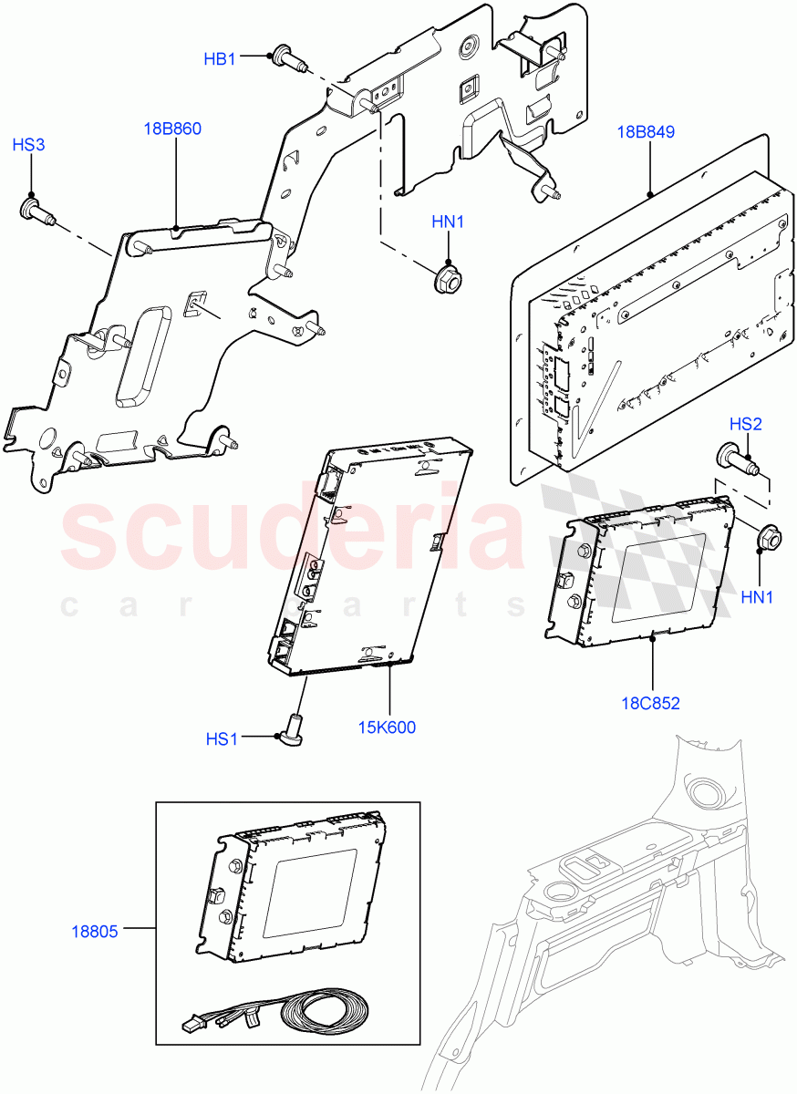 Family Entertainment System(Luggage Compartment)((V)FROMCA000001) of Land Rover Land Rover Discovery 4 (2010-2016) [3.0 DOHC GDI SC V6 Petrol]