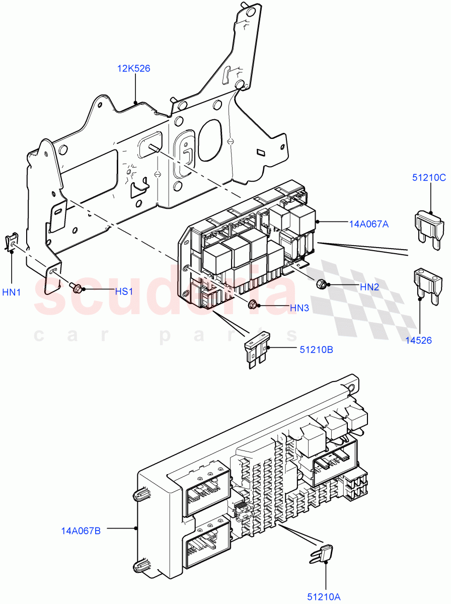 Fuses, Holders And Circuit Breakers(Passenger / Luggage Compartment)((V)FROMAA000001) of Land Rover Land Rover Range Rover (2010-2012) [3.6 V8 32V DOHC EFI Diesel]