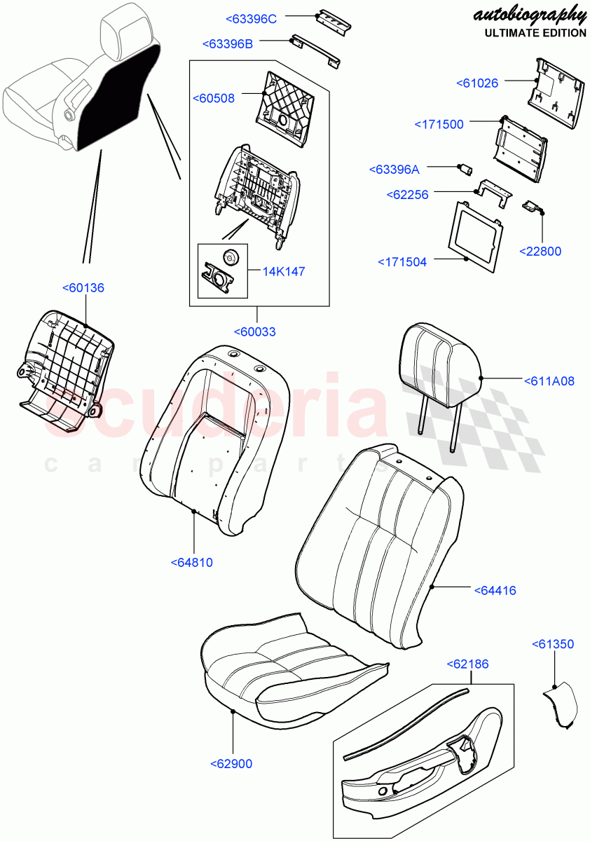 Front Seat Pads/Valances & Heating(Autobiography Ultimate Edition)((V)FROMBA344356) of Land Rover Land Rover Range Rover (2010-2012) [4.4 DOHC Diesel V8 DITC]
