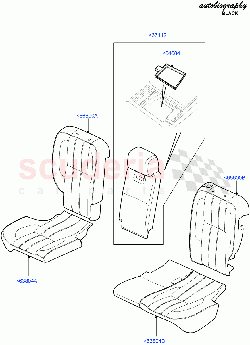 Rear Seat Covers(Autobiography Black LE)((V)FROMAA313069) of Land Rover Land Rover Range Rover (2010-2012) [3.6 V8 32V DOHC EFI Diesel]