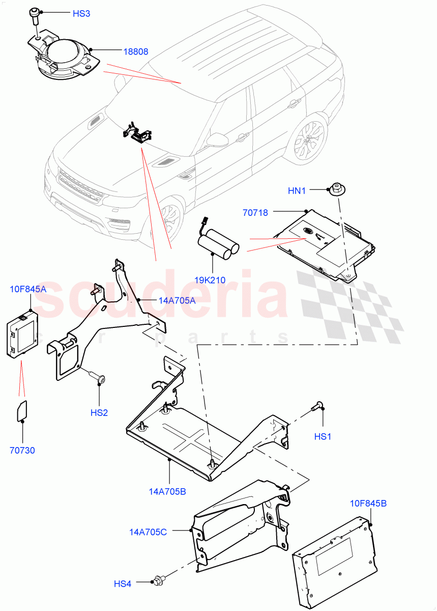 Telematics(Telematics Control Unit)((V)TOGA999999) of Land Rover Land Rover Range Rover Sport (2014+) [2.0 Turbo Petrol GTDI]