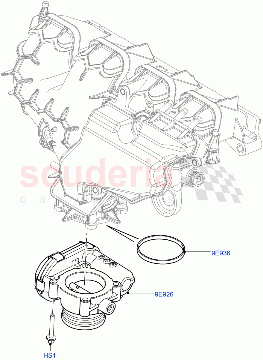 Throttle Housing(2.0L 16V TIVCT T/C Gen2 Petrol,Halewood (UK))((V)FROMEH000001) of Land Rover Land Rover Discovery Sport (2015+) [2.0 Turbo Petrol GTDI]