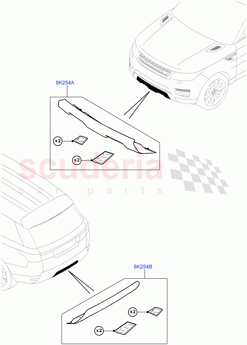 Exterior Body Protection(Accessory) of Land Rover Land Rover Range Rover Sport (2014+) [3.0 I6 Turbo Petrol AJ20P6]