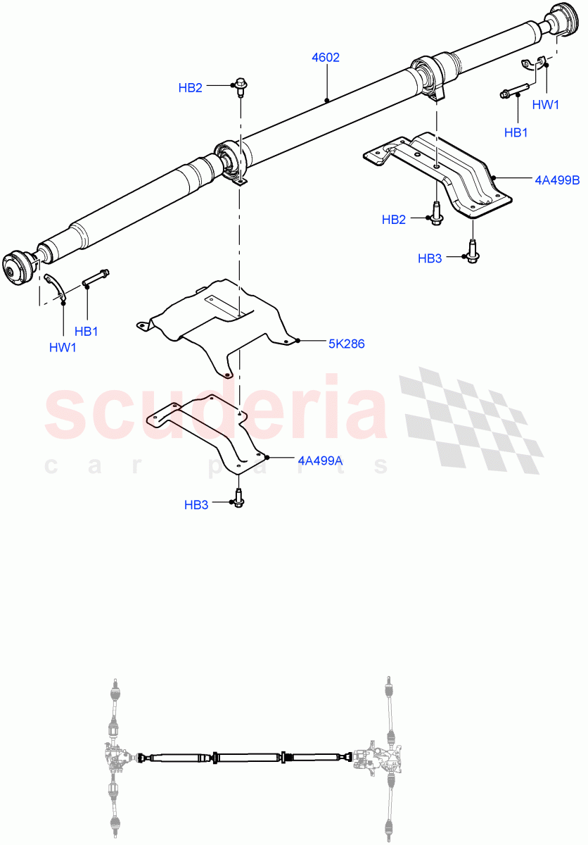 Drive Shaft - Rear Axle Drive(Changsu (China),Dynamic Driveline)((V)FROMGG134738) of Land Rover Land Rover Range Rover Evoque (2012-2018) [2.0 Turbo Diesel]