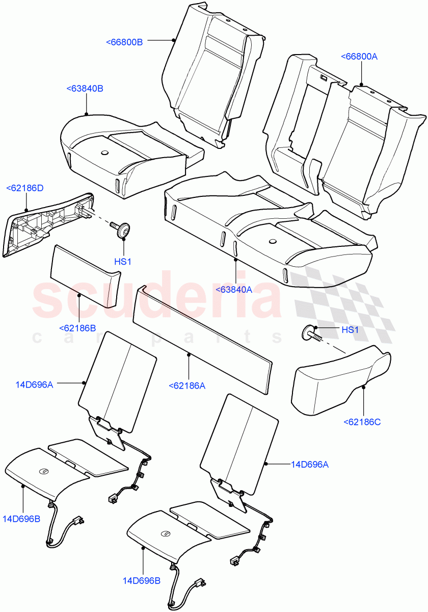 Rear Seat Pads/Valances & Heating((V)TO9A999999) of Land Rover Land Rover Range Rover Sport (2005-2009) [4.4 AJ Petrol V8]