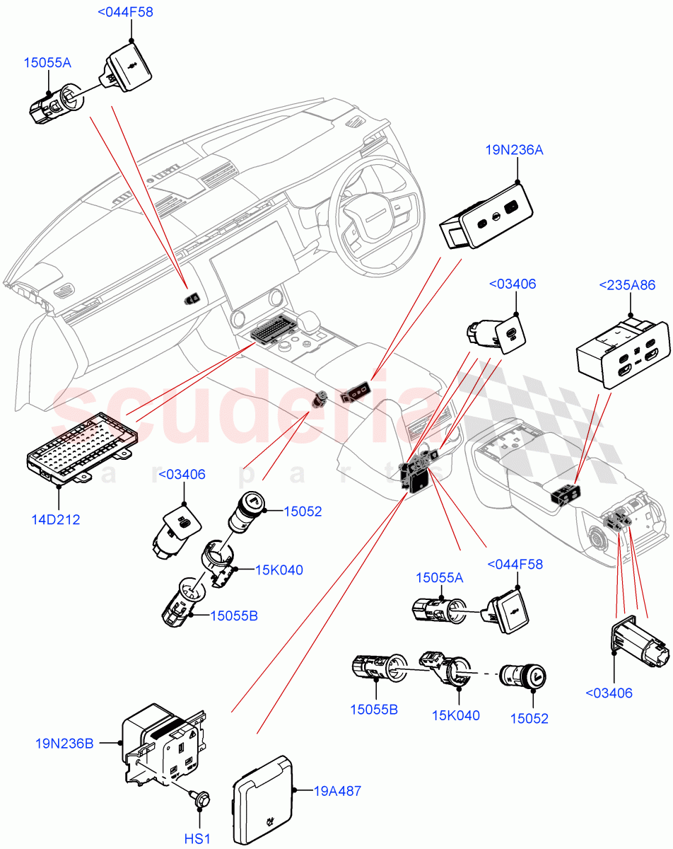 Instrument Panel Related Parts of Land Rover Land Rover Range Rover (2022+) [3.0 I6 Turbo Diesel AJ20D6]