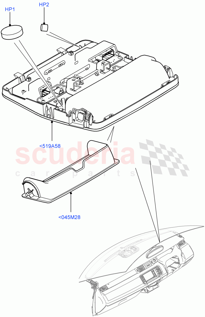 Console - Overhead(Itatiaia (Brazil))((V)FROMGT000001) of Land Rover Land Rover Range Rover Evoque (2012-2018) [2.0 Turbo Petrol GTDI]