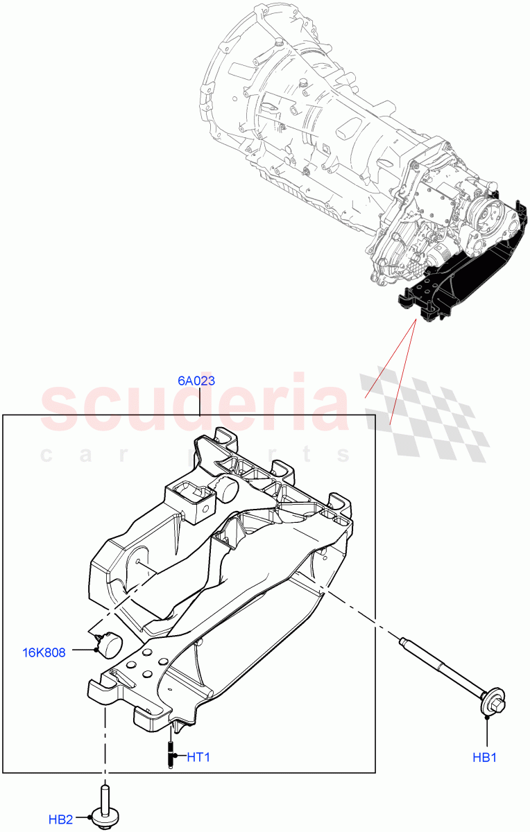 Transmission Mounting(2.0L AJ21D4 Diesel Mid,2.0L I4 Mid DOHC AJ200 Petrol)((V)FROMMA000001) of Land Rover Land Rover Range Rover Velar (2017+) [5.0 OHC SGDI SC V8 Petrol]